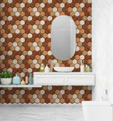 Wooden Peel and Stick Bathroom Tiles